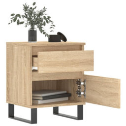 Berkfield Bedside Cabinets 2 Pcs Sonoma Oak 40X35X50 Cm Engineered Wood - thumbnail 4