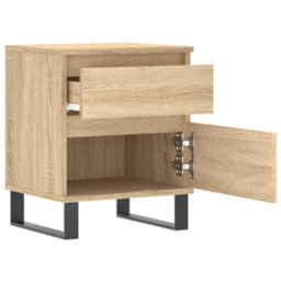 Berkfield Bedside Cabinets 2 Pcs Sonoma Oak 40X35X50 Cm Engineered Wood - thumbnail 7