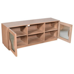 Wyld Haus New Mexico Mango Wood 2-Door Tv Unit With Reeded Glass - thumbnail 5