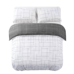 Ameha Printed Duvet Cover 3 Piece Set Tile Pattern Design Reversible & Skin-Friendly King Size (230X220Cm) - thumbnail 2