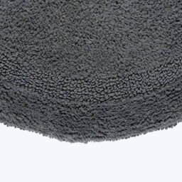 Homescapes Luxury Reversible Round Bath Mat - Grey - thumbnail 2