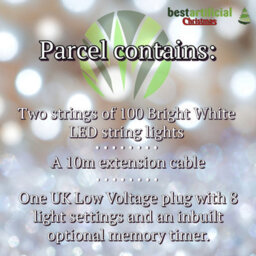 Best Artificial 200 Bright White Led's Clear Cable Connectable Indoor & Outdoor Garden Party Waterproof String Lights (20M) Low Voltage Plug - thumbnail 5