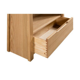 Julian Bowen Curve 3 Drawer Wide Tv Unit - Oak - thumbnail 8