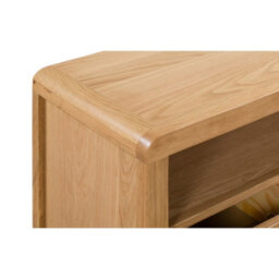 Julian Bowen Curve 3 Drawer Wide Tv Unit - Oak - thumbnail 6