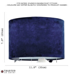 Happy Homewares Soft Midnight Blue Velvet Pendant Lamp Shade With Hanging Felt Stars And Clouds - thumbnail 7