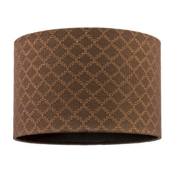 Happy Homewares Contemporary Chocolate Brown Woven Lattice Lampshade In Textured Linen