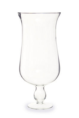 Orsina Clear Glass Fluted Vase, Decorative Vase With Pedestal Base, Large Cylinder Vase, Ideal For Kitchen Counter - image 1