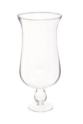 Orsina Clear Glass Fluted Vase, Decorative Vase With Pedestal Base, Large Cylinder Vase, Ideal For Kitchen Counter - thumbnail 2