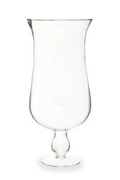Orsina Clear Glass Fluted Vase, Decorative Vase With Pedestal Base, Large Cylinder Vase, Ideal For Kitchen Counter - thumbnail 1