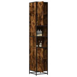 Walplus Bathroom Cabinet Smoked Oak 35X37.5X188.5 Cm Engineered Wood And Metal - thumbnail 4
