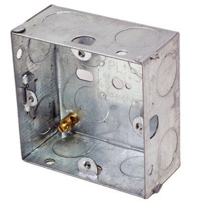 5X 35mm Single Metal Flush Mounted Back Box 1 Gang Brick Wall Hole Pattress