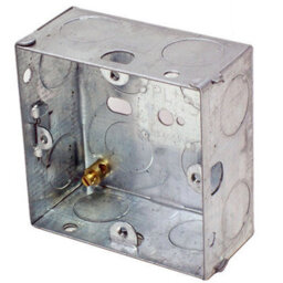 5X 35mm Single Metal Flush Mounted Back Box 1 Gang Brick Wall Hole Pattress