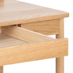 Wyld Haus Kyoto Natural Oak Veneer Wood Office Desk 1100mm X 500mm - thumbnail 8