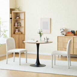 Nordlys Set Of 2 Metal And Beige Fabric Dining Chairs Modern Design Style Dining Room - thumbnail 4
