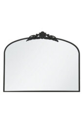 "Mirroroutlet Crown - Black Metal Framed Arched Wall Mirror With Decorative Crown 40"" X 31"" (102Cm X 80Cm)" - thumbnail 3