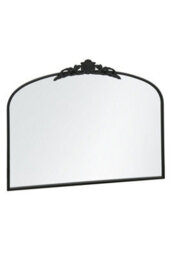 "Mirroroutlet Crown - Black Metal Framed Arched Wall Mirror With Decorative Crown 40"" X 31"" (102Cm X 80Cm)" - thumbnail 4