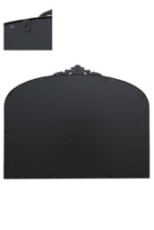 "Mirroroutlet Crown - Black Metal Framed Arched Wall Mirror With Decorative Crown 40"" X 31"" (102Cm X 80Cm)" - thumbnail 5