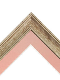 Frames By Post Scandi Distressed Wood Frame With Pink Mount For Image Size A4 - thumbnail 3