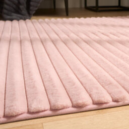 OHS Faux Fur Rug Living Room Ribbed Large Mat Luxury Carpet Anti Slip Floor Runner - thumbnail 5