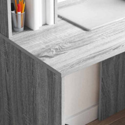 Walplus Desk With Shelf Grey Sonoma 91 X 50 X 149 Cm Engineered Wood - thumbnail 4