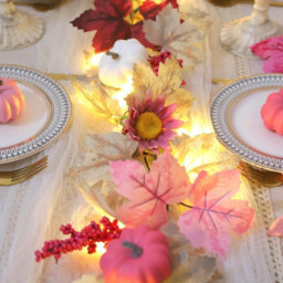 Amorly 180Cm Pink Pumpkins Fall Garland With Maple Leaves Sunflower, Autumn Decor For Thanksgiving Home Outdoor Halloween Indoor Decor - thumbnail 4