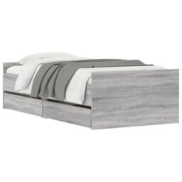 Berkfield Bed Frame With Drawers Without Mattress Grey Sonoma 90X200 Cm - thumbnail 3