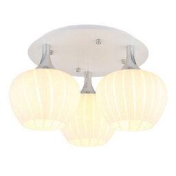 Luminosa Lighting Luminosa Maxy Globe Ceiling Light White Matt Opal Glass Shade 3X E27 - thumbnail 1