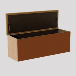 120Cm Luna Chesterfield Ottoman Storage Box - Mink Plush Velvet Upholstered Blanket Box - thumbnail 2