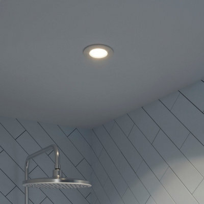 GoodHome Etana White Non-Adjustable Led Neutral White Downlight 4.7W Ip65 - image 1
