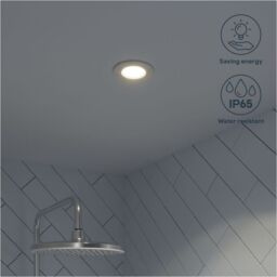 GoodHome Etana White Non-Adjustable Led Neutral White Downlight 4.7W Ip65 - thumbnail 6