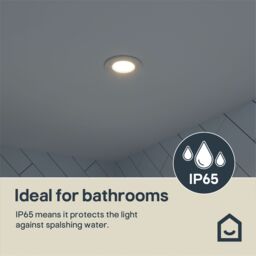 GoodHome Etana White Non-Adjustable Led Neutral White Downlight 4.7W Ip65 - thumbnail 7