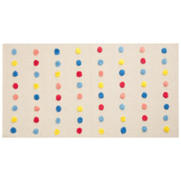 Beliani Kids Rug Leles Beige 80 X 150 Cm Cotton - thumbnail 1