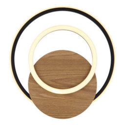 Luminosa Lighting Luminosa Julio Integrated Led Semi Flush Ceiling Light Wood Look Dark 3X Led 3000K - thumbnail 3