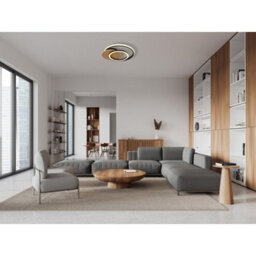 Luminosa Lighting Luminosa Julio Integrated Led Semi Flush Ceiling Light Wood Look Dark 3X Led 3000K - thumbnail 6