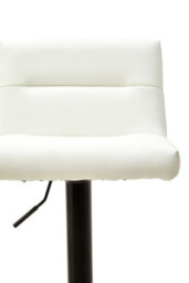 Orsina Comfortable White Leather Effect Bar Stool, Leather Upholstered Bar Stool, Luxurious Modern Bar Stool - thumbnail 5