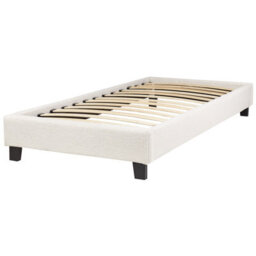 Wyld And Coco Luxeframe Eu Single Bed 3Ft Light Beige Boucle Slatted Frame Without Headboard - thumbnail 6