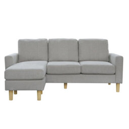 Aspire Pad Compact Sofa With Reversible Chaise, Grey - thumbnail 3