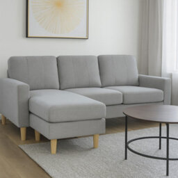 Aspire Pad Compact Sofa With Reversible Chaise, Grey