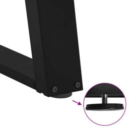 Berkfield Console Table Legs U-Shaped 2 Pcs Black 28X(72-73) Cm Steel - thumbnail 9