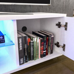 Lassic Vida Designs Cosmo White 2 Door Led Tv Unit 120Cm Sideboard Cabinet - thumbnail 5