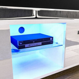 Lassic Vida Designs Cosmo White 2 Door Led Tv Unit 120Cm Sideboard Cabinet - thumbnail 4
