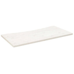 Berkfield Desk Top White 110X60X2.5 Cm Solid Wood Pine - thumbnail 2