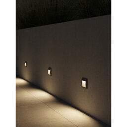 Luminosa Lighting Luminosa Zilo Outdoor Recessed Wall Lamp Grey Led 3.6W Cct 2700-3200-4000K Ip65 On-Off - thumbnail 2