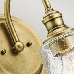 Luminosa Lighting Elstead Waverly 1 Light Wall Light, Natural Brass, E27 - thumbnail 3