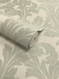 Holden Décor Opus Acanthus Leaf Sage Green / Cream Traditional Heavyweight Vinyl Wallpaper - thumbnail 2