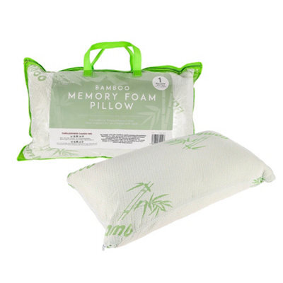 Bamboo Memory Foam Pillow With Cooling Breathable Cover For Neck And Shoulder Support 1 Pack - image 1