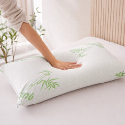 Bamboo Memory Foam Pillow With Cooling Breathable Cover For Neck And Shoulder Support 1 Pack - thumbnail 4