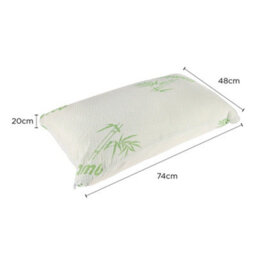 Bamboo Memory Foam Pillow With Cooling Breathable Cover For Neck And Shoulder Support 1 Pack - thumbnail 2