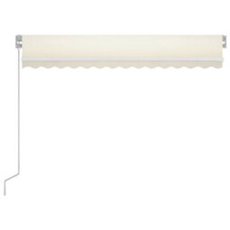 Berkfield Manual Retractable Awning With Led 350X250 Cm Cream - thumbnail 3