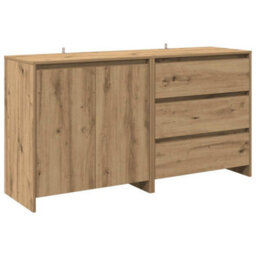 Berkfield 2 Piece Sideboard Artisan Oak Engineered Wood - thumbnail 2